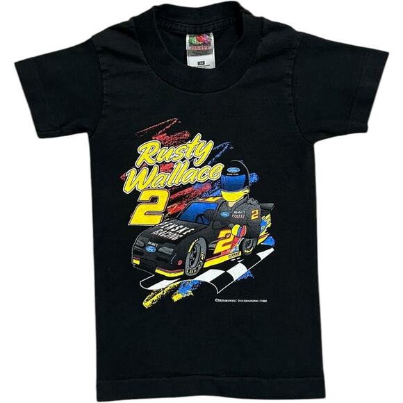 NASCAR Rusty Wallace 90’s Vintage Racing Kids Tee - Picture 1 of 5